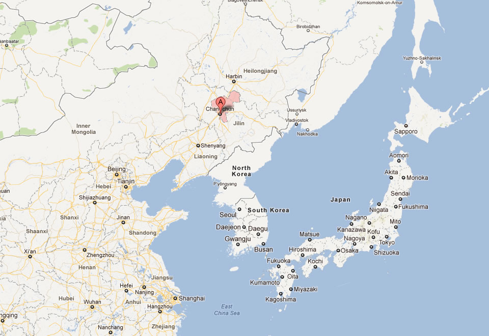 carte du changchun chine